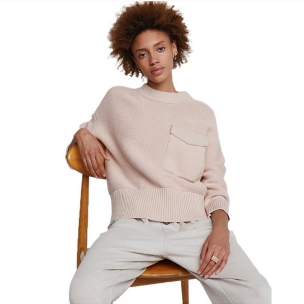 Varley Soft Pink Crew Neck Sweater